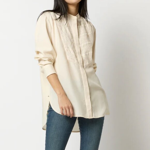 Isabel Marant Britten Embroidered Blouse - Ecru / Size 34 - Picture 5 of 9